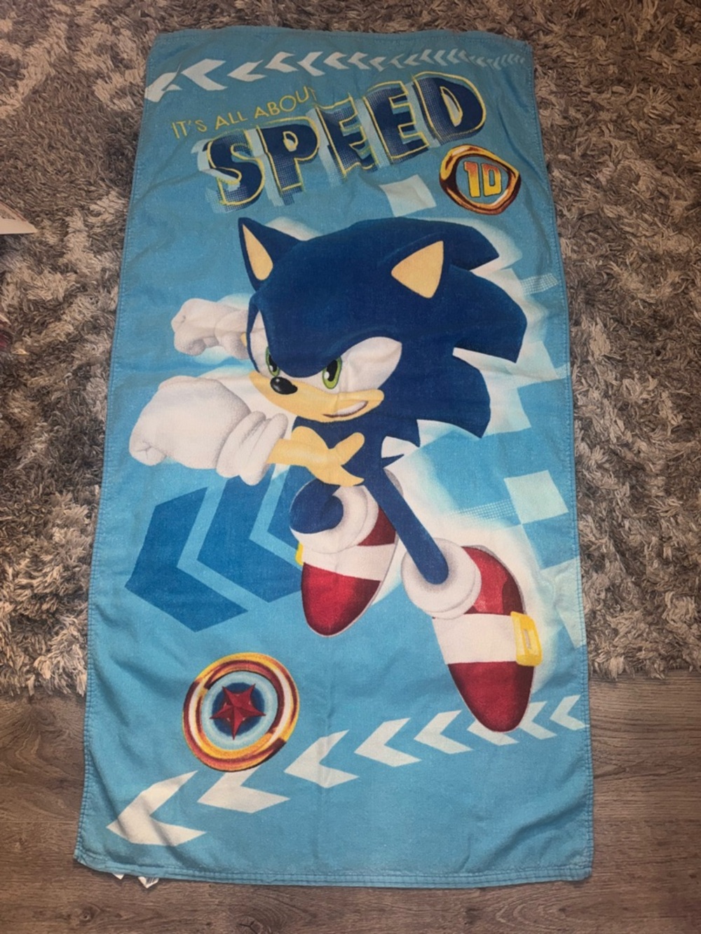 Sonic the hedgehog SEGA Towel vintage Y2K collectible